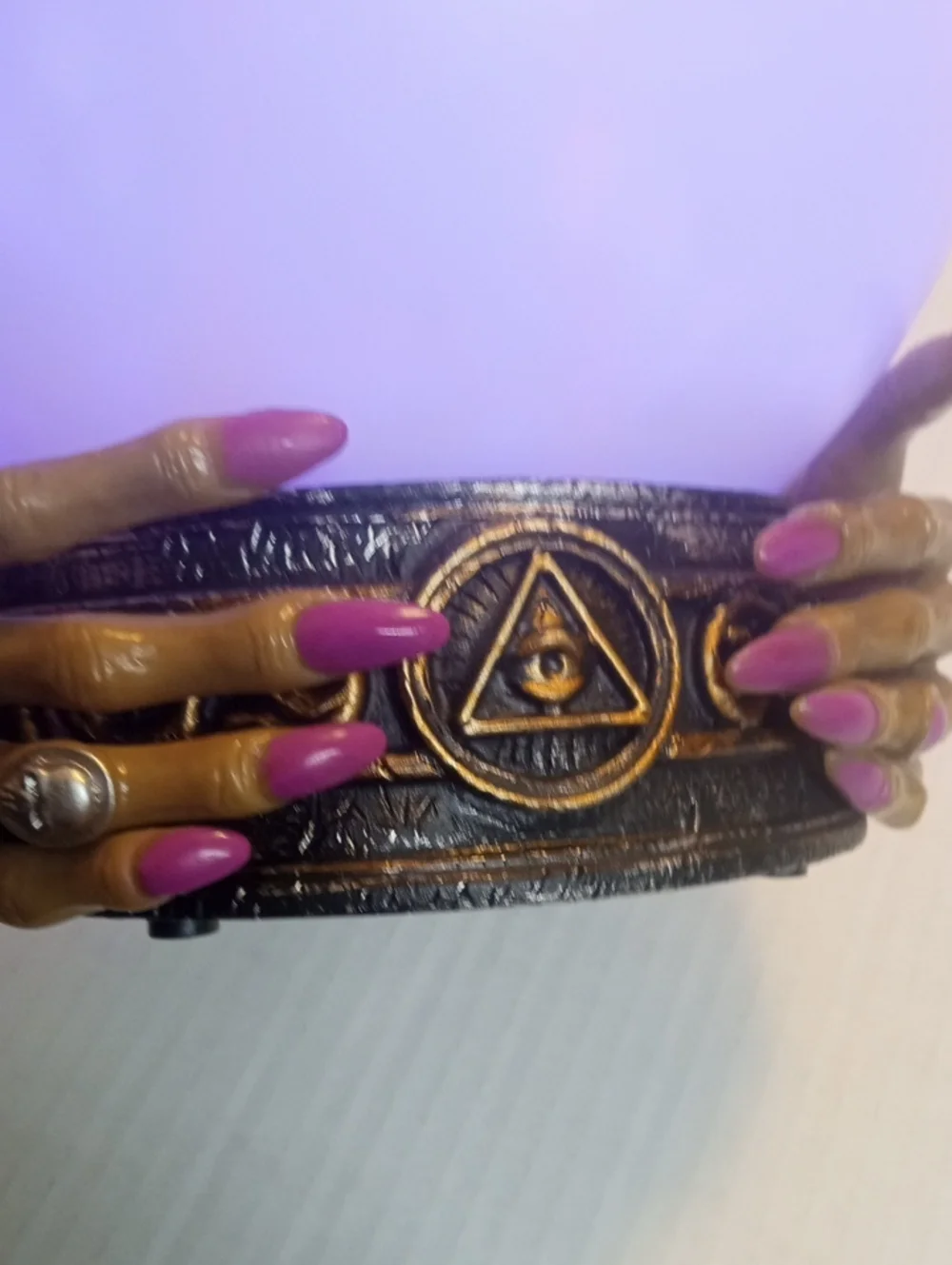 Halloween Prop with Sound & Lights Fortune Teller LED Witch Crystal Ball Orb